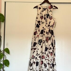 Cleobella Ivory and Multicolor Floral Maxi Dress